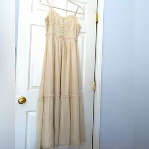 Patrons of peace,beautiful cream dress, new without tags